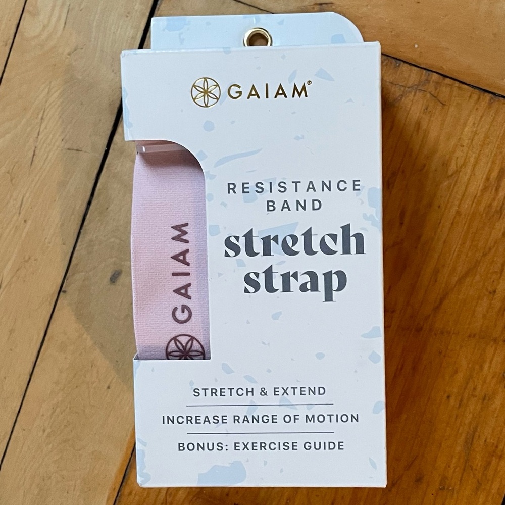 NWT GAIAM Pink Stretch Strap Fabric Resistance Band